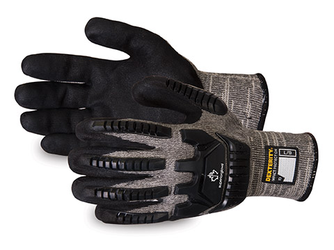 Superior Glove® Dexterity® S15GPNVB Micropore Nitrile Coated A5 Cut Impact Gloves
